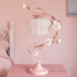 Rose Flower Girl Heart Children's Room Bedside Lamp