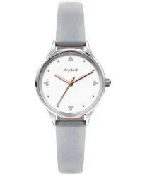 Oui Me Bichette Crystal Accents White Dial Leather Strap Quartz ME010181 Womens Watch