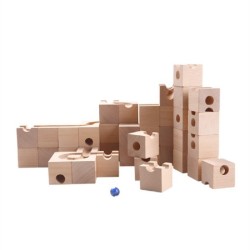 Wooden Building Blocks Assembled Puzzle Track Ball