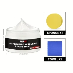 Headlight Restoration Kit - Quick Brightening & Scratch Repair for Car Lights