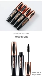 The mascara is thick, long, curled, waterproof and sweat-proof