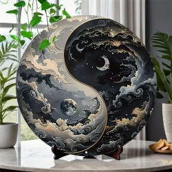 Yin Yang Bagua Aluminum Wall Art