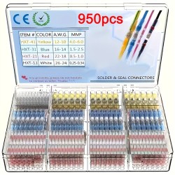 950pcs Heat Shrink Solder Butt Connectors, Ultimate Solder Connector Kit