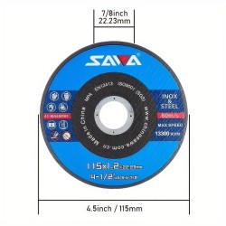 Value Pack of 50pcs SAWA Cut Off Wheels – 4-1/2" x 3/64" x 7/8" Cutting Discs for Metal and Stainless Steel – General Purpose Metal Cutting Discs