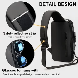 Multi-functional Sling Bag with Password Lock - Wear-resistant Crossbody for Travel & Commute