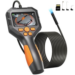 1080p Inspection Camera with Waterproof Flexible Probe and 2.8" IPS Screen - Perfect Tool for Home, Pipe, and Automotive Inspections